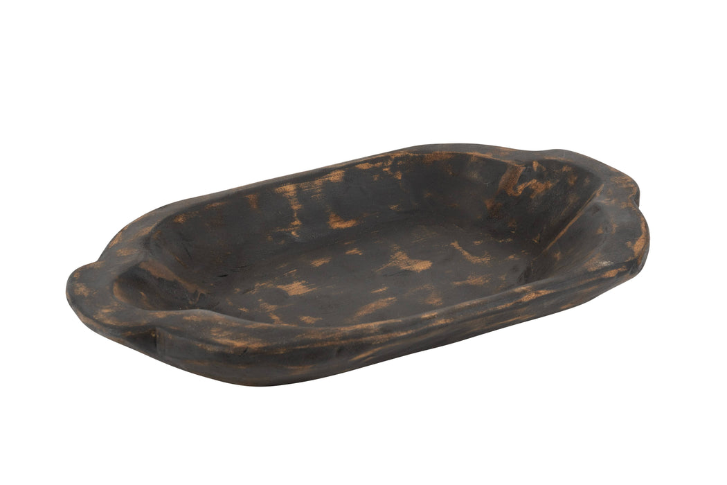 Hand Carved Bougie Dough Bowl | 10-12 W x 19-20 L