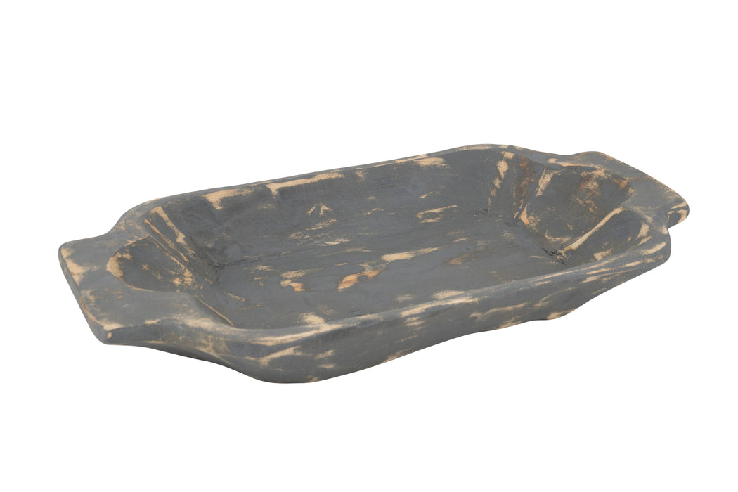 Hand Carved Bougie Dough Bowl | 10-12 W x 19-20 L