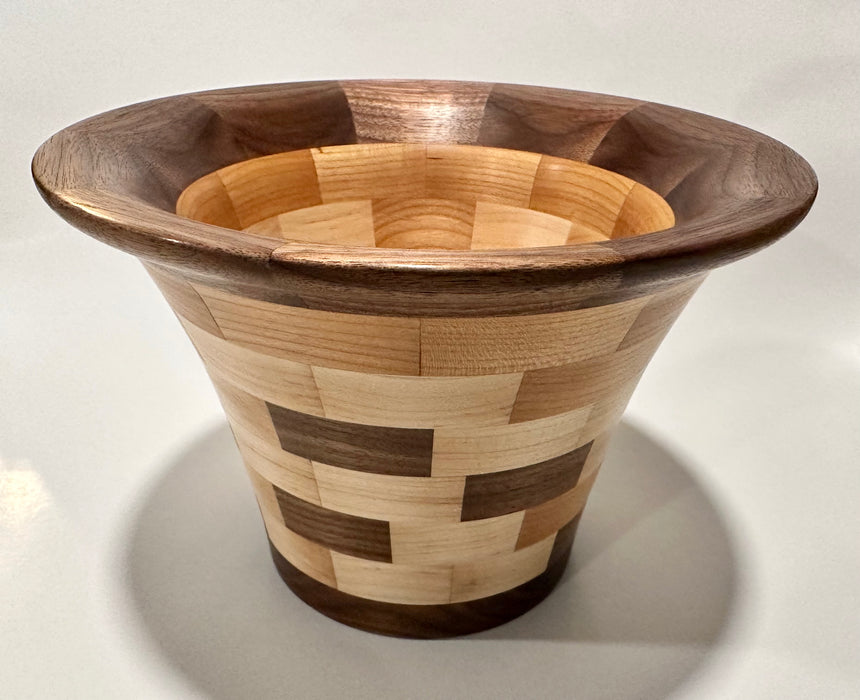 Turned Segmented wooden Vase | Cherry Maple, Walnut,