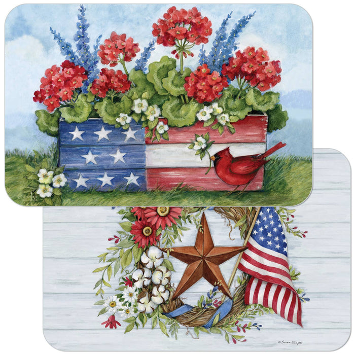 CounterArt and Highland Home - Geranium Box Reversible Rectangular Plastic Placemat