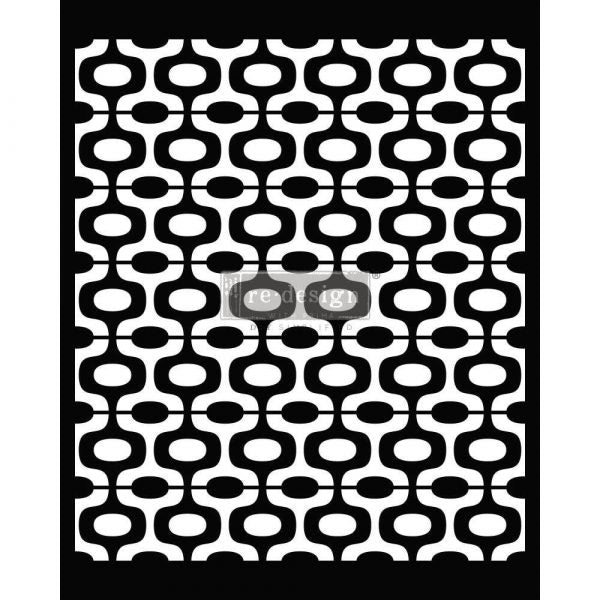 Midcentury Vibes Decor Stencil | Redesign with Prima | 20 X 16 inches | Modern repeating pattern