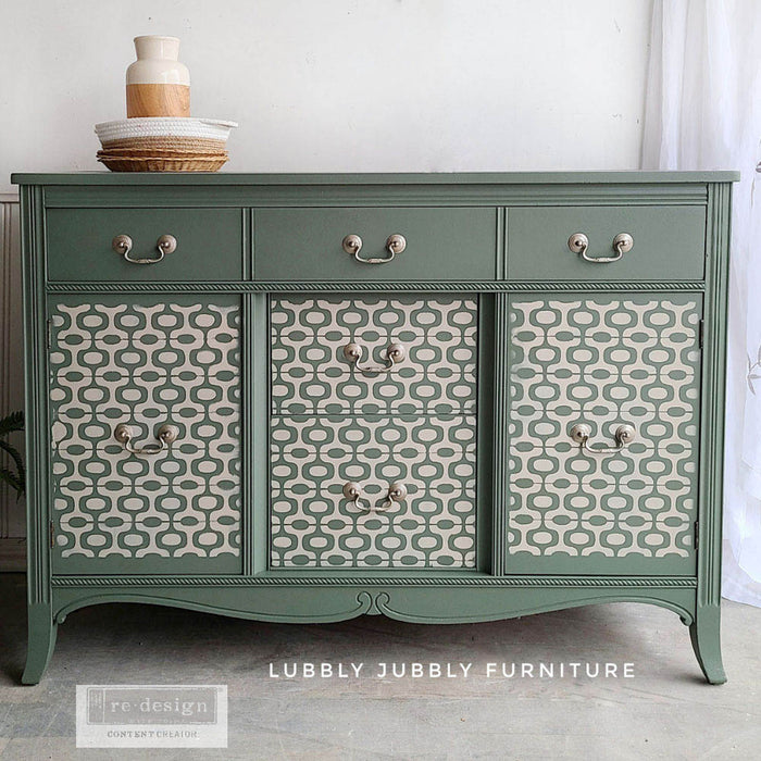 Midcentury Vibes Decor Stencil | Redesign with Prima | 20 X 16 inches | Modern repeating pattern