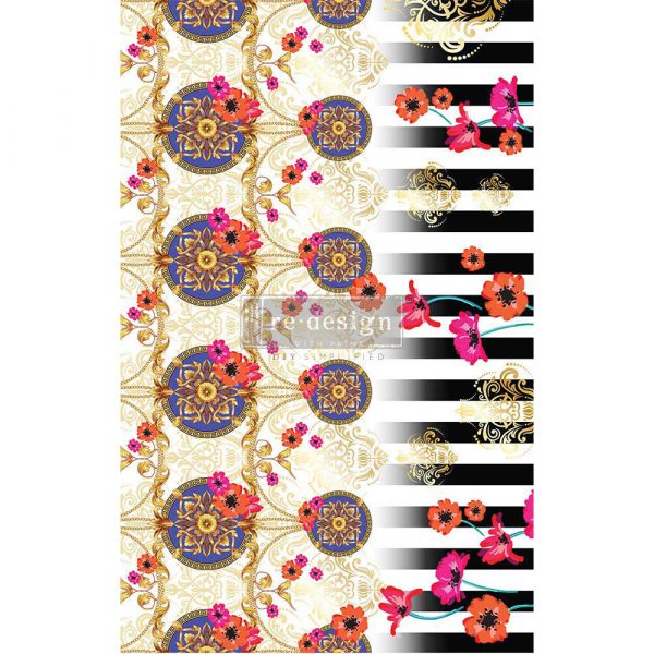 DECOUPAGE DECOR TISSUE PAPER – CECE FASHION & FLORA – 1 SHEET, 19.5″ X 30″