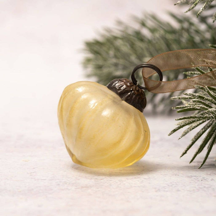 Bollywood Christmas - Set of 6 Small 1" Gold Frosted Glass Lanterns