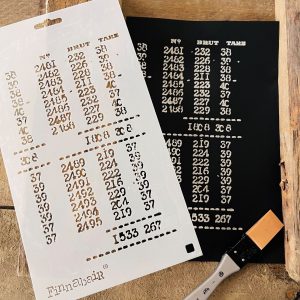Book of Numbers Stencil | Redesign with Prima | Finnabair | 6 x 9 inches | Document & Numbers