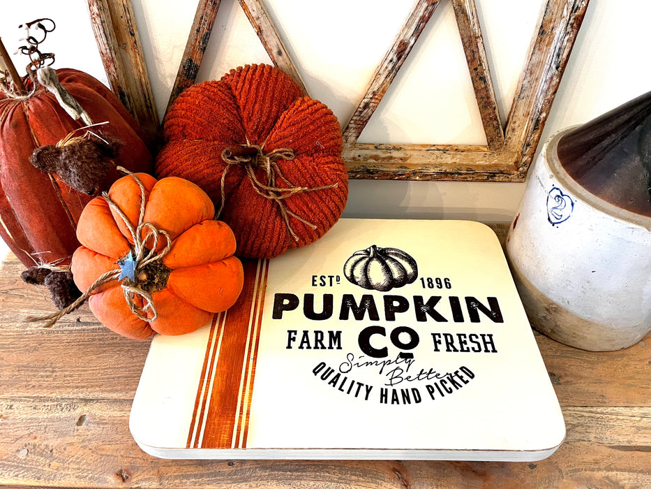 Pumpkin Co Mesh Stencil by A Maker's Studio | Fall Home Decor