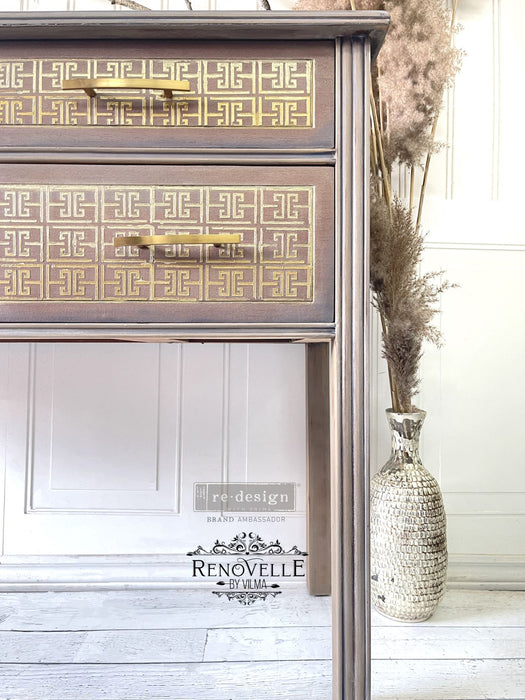 Something Geometric Decor Stencil | Redesign with Prima | 9 X 12 | Greek style repeating pattern