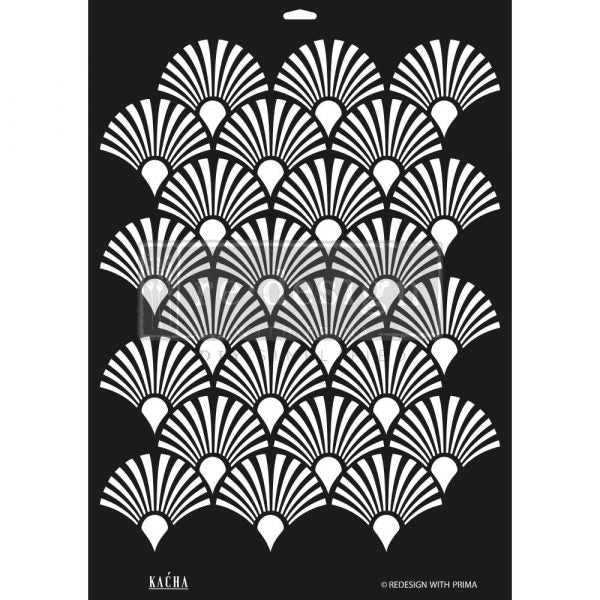 DECO PEACOCK | DÉCOR STENCIL KACHA | DESIGN SIZE 17 X21.7 SHEET SIZE 18″X25.5″