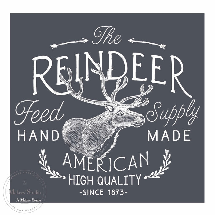 REINDEER FEED | MESH STENCIL 12X12 by A Makers Studio | Adhesive Screen Print