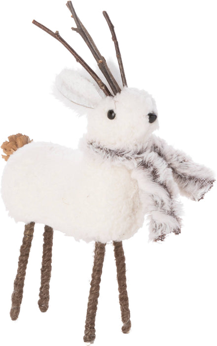 White standing deer | Soft & Cozy Reindeer for Christmas or Holiday Home Decor