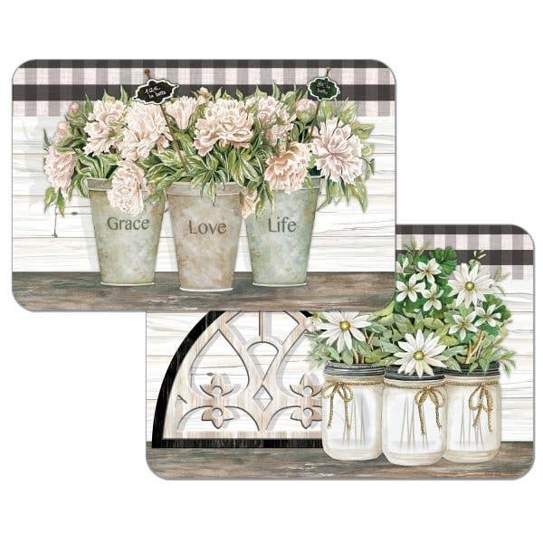 CounterArt and Highland Home - Plastic Placemat - Vintage Farmhouse
