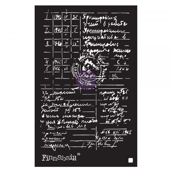 Documented Stencil | Redesign with Prima | Finnabair | 6 x 9 inches | French cursive and numbers