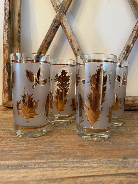 Libbey Golden Foliage Hi Ball glasses