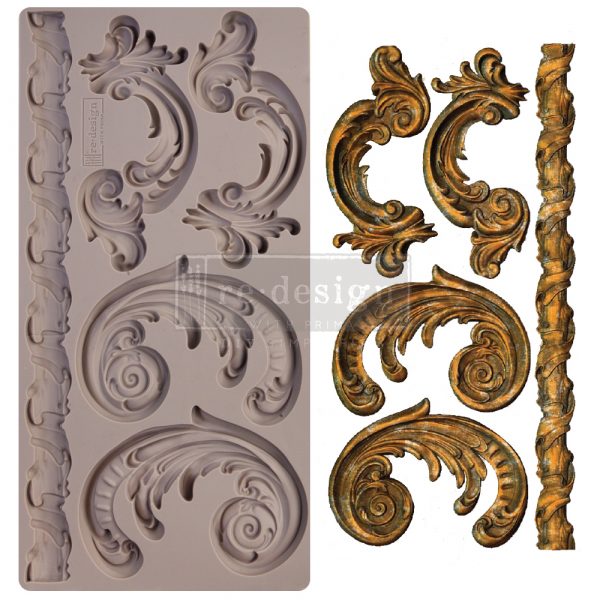 Lilian Scrolls Decor Moulds 5"x10"