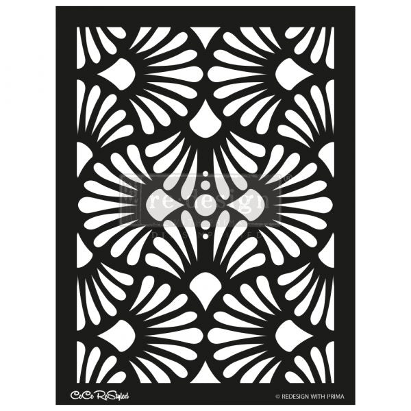 Modern Deco Decor Stencil | Redesign with Prima | 18 x 25.5 inches | repeating pattern
