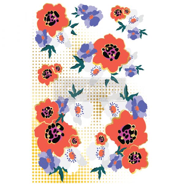 Modernist Floral by CeCe ReStyled | Full Size 24 x 35 | Furniture Transfer by Prima Transfer