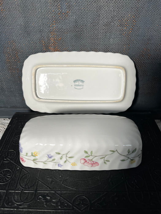 Summer Chintz Butter Dish | Vintage Johnson Brothers | Fine English Tableware