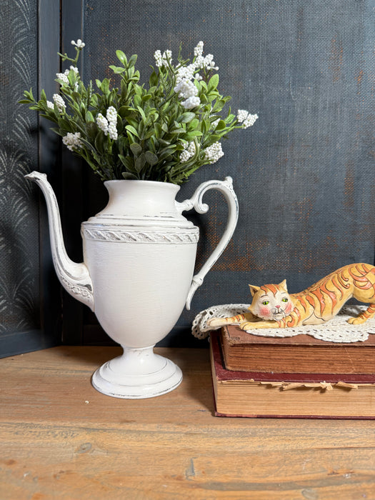 Painted Silver Plate Teapot with Luxberry Stems