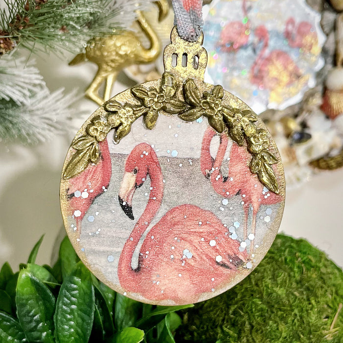 Gilded Flamingo Ornament