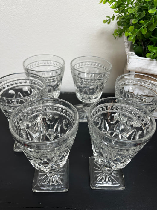 Vintage Park Lane Clear Water Goblets by Colony | Set of 6