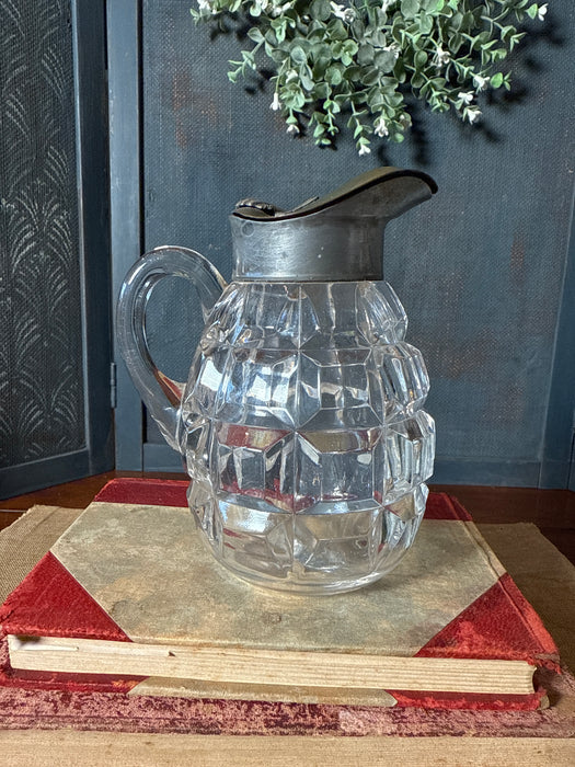 Circa 1860 Grenade shape Mold Blown Syrup Dispenser With Pontil Mark