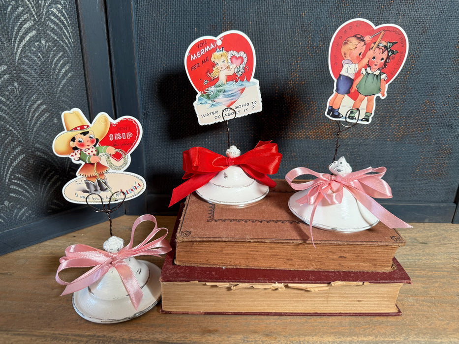 Vintage Upcycled Photo Holder with Valentine