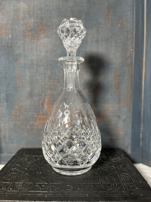 RARE Rogaska Crystal Gallia Decanter | Crafted in Yugoslavia | Etched Floral design