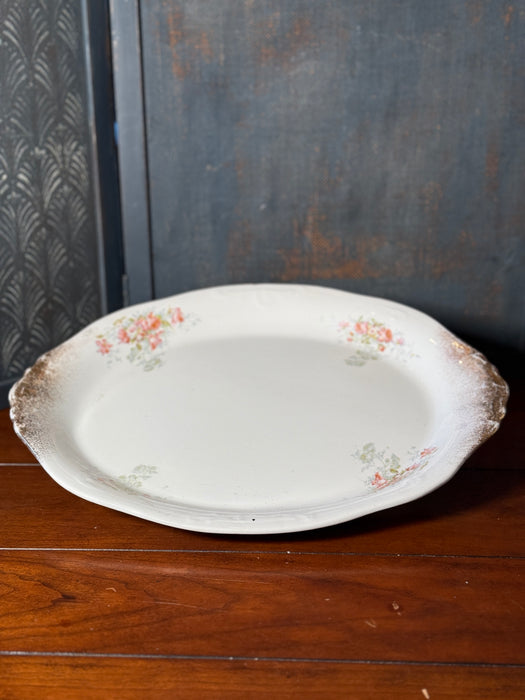 White Granite American Ironstone Platter by Home Laughlin