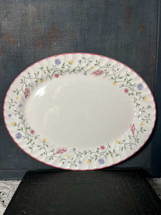 Summer Chintz 13.5” Oval Serving Tray | Vintage Johnson Brothers | Fine English Tableware