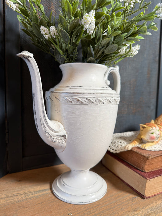 Painted Silver Plate Teapot with Luxberry Stems