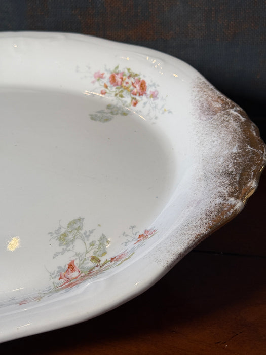 White Granite American Ironstone Platter by Home Laughlin