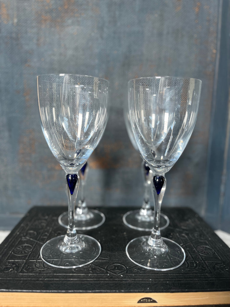 Venise Saphir Genuine Lead Crystal Wine Glasses by Cristal D