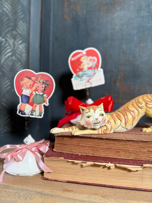 Vintage Upcycled Photo Holder with Valentine