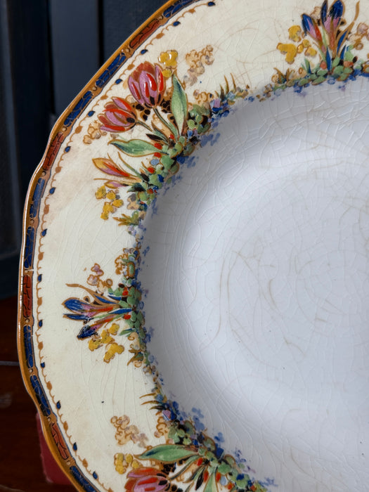 Pair of Crown Ducal English Antique Soup Bowls