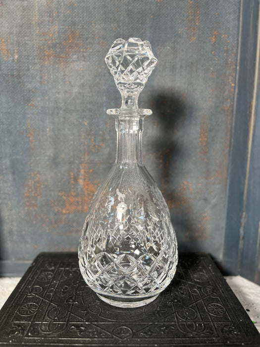 RARE Rogaska Crystal Gallia Decanter | Crafted in Yugoslavia | Etched Floral design