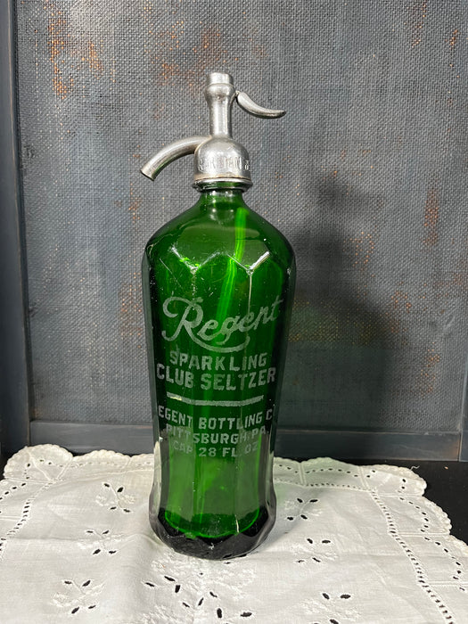 Regent Sparkling Club Seltzer Bottle Pittsburgh PA 28oz