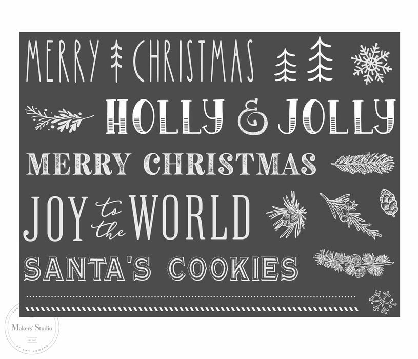 Let's Talk Christmas | AMS Mesh Stencil | Screen print adhesive holiday design | 24 x 18