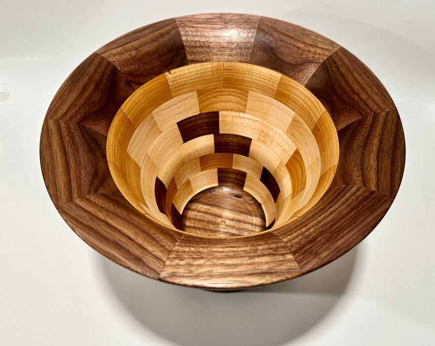 Turned Segmented wooden Vase | Cherry Maple, Walnut,