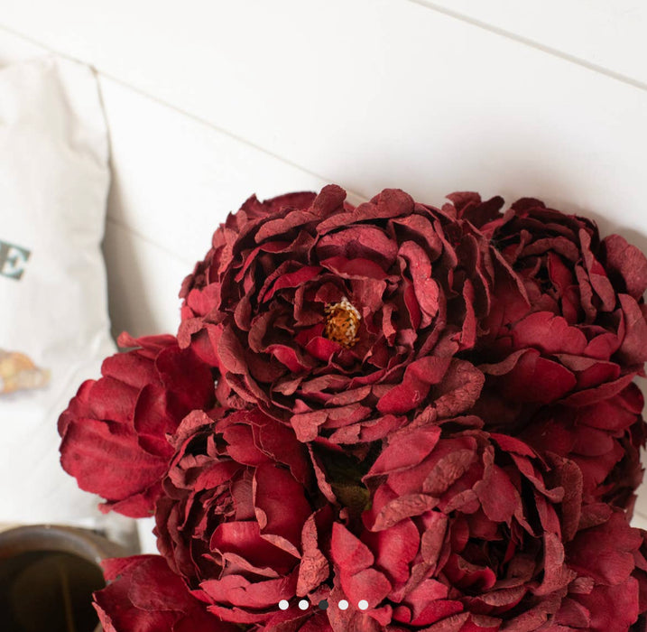 Burgundy Peony Stem | 27 inches | Stunning Holiday Floral