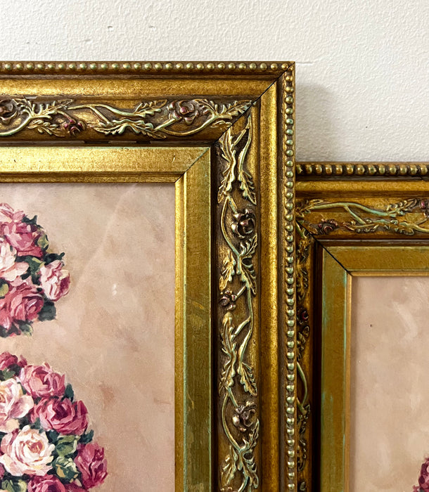 Pair of Rose Topiary Framed Prints