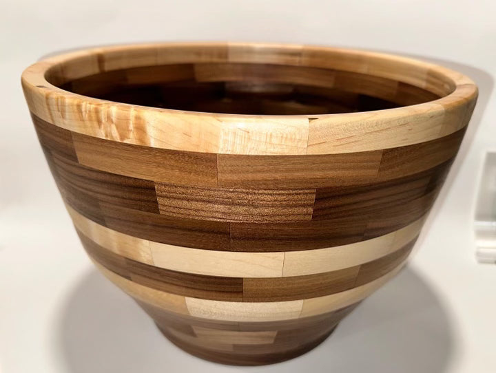 XL Segmented Bowl made with Walnut & Maple