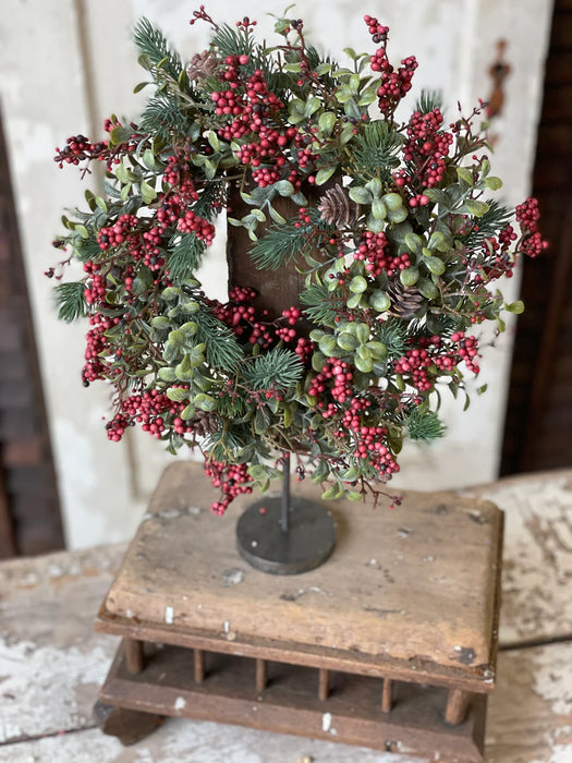 Laden Berry Wreath | 12" Red Christmas or Holiday Home Decor & Greenery