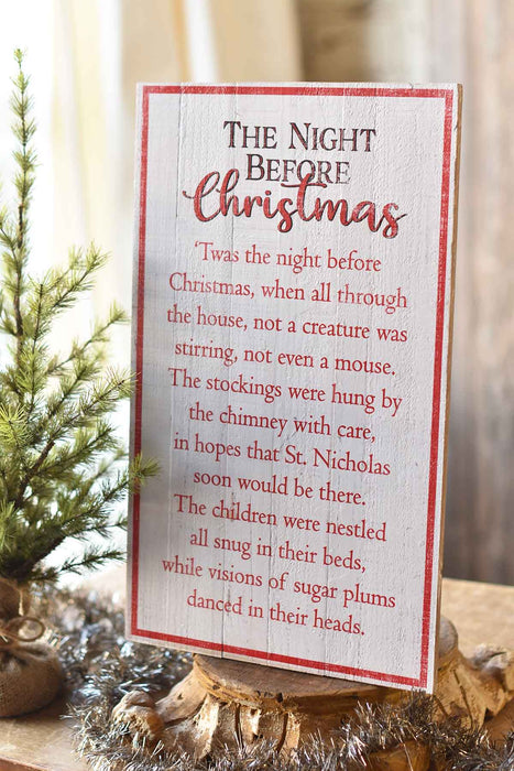 Night Before Christmas Plaque | 20 inch tall Wooden Sign