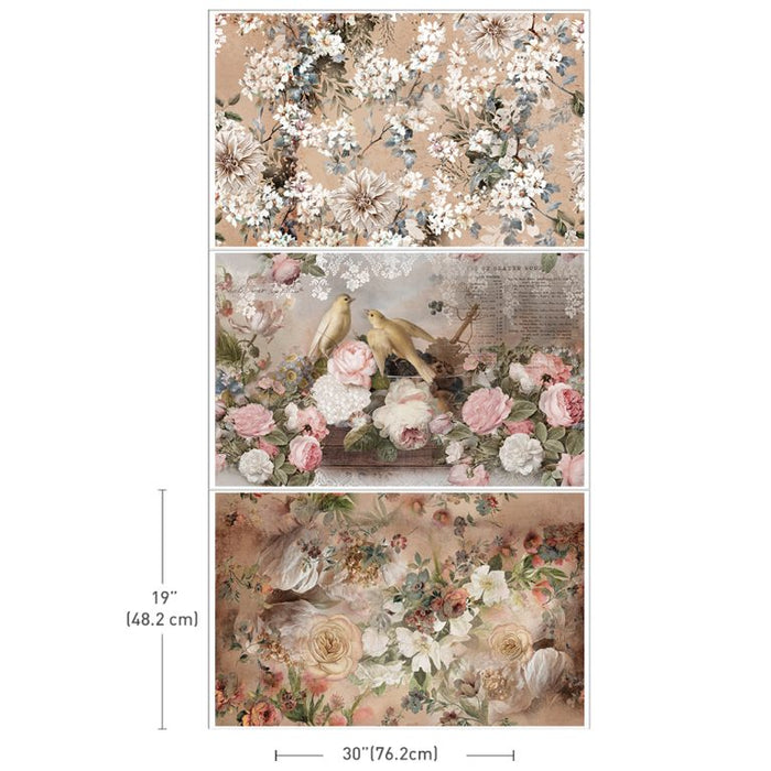 Romance in Bloom | Decoupage Decor Tissue Paper Pack | Redesign with Prima |