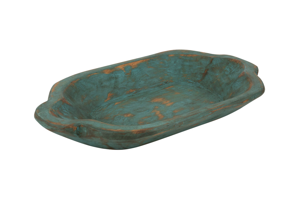 Hand Carved Bougie Dough Bowl | 10-12 W x 19-20 L