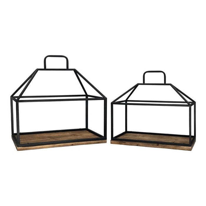 Black Frame Home Lanterns | Choice of Large or Medium