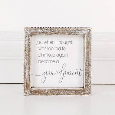 Grandparent Wood Sign 5x5x1.5