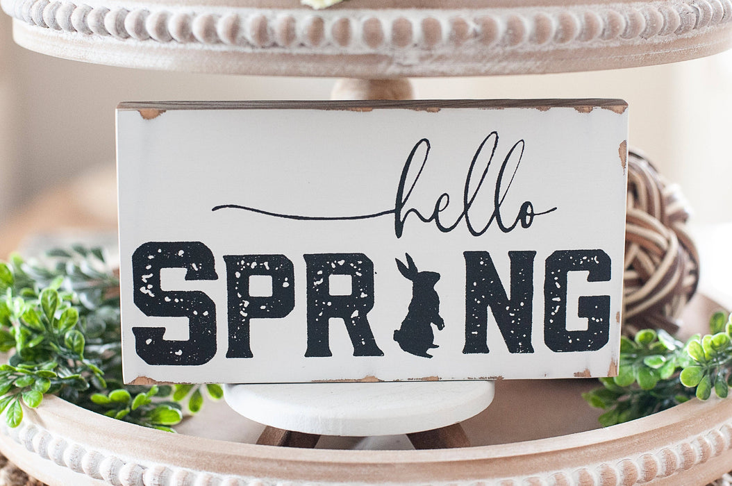 Handmade 365 - Hello Spring Block Sign