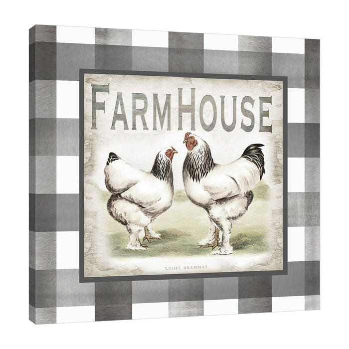 Jaxson Rea - Buffalo Chicken Engraving Farmhouse Gallery Wrapped Canvas