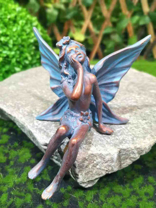 Galt International Company - Mini Sunbathing  Fairy 6" Weathered Bronze Finish